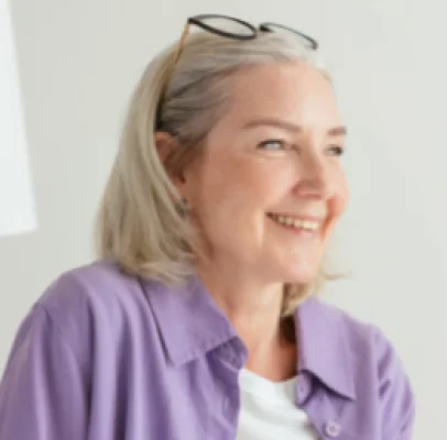 Patient living confidently with implant overdentures