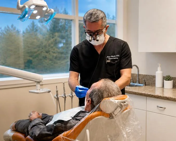 Dr. Tafreshi treating a patient in his modern Aliso Viejo operatory